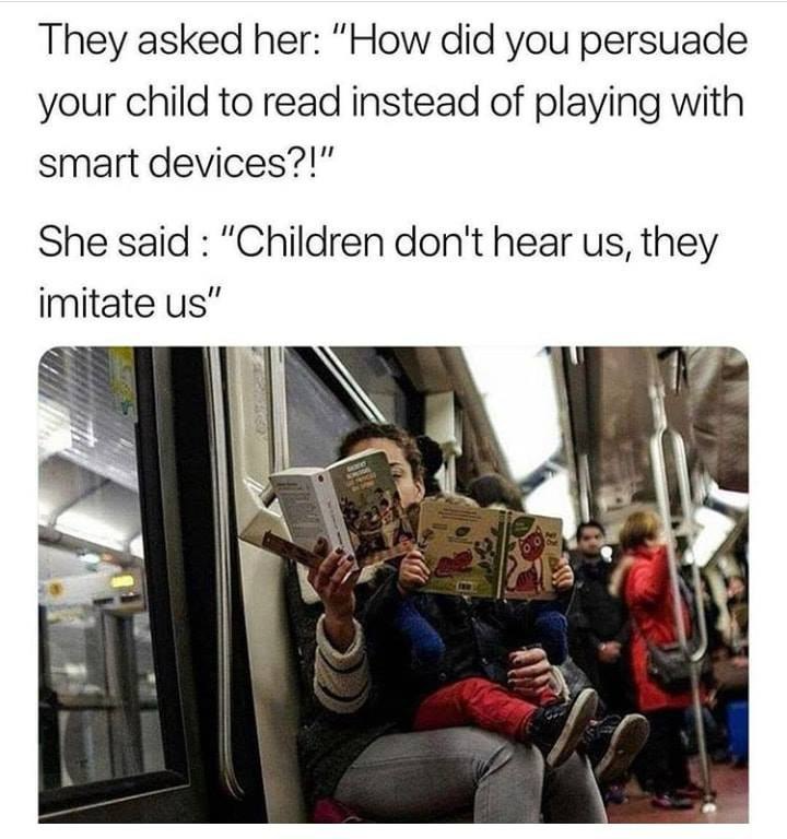 بچه‌ها گوش نمیکنند تقلید میکنند